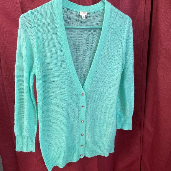 J. Crew Sweaters - J Crew cardigan sweater turquoise Small